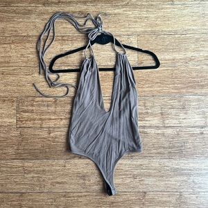 NAKEDWARDROBE Brown Bodysuit